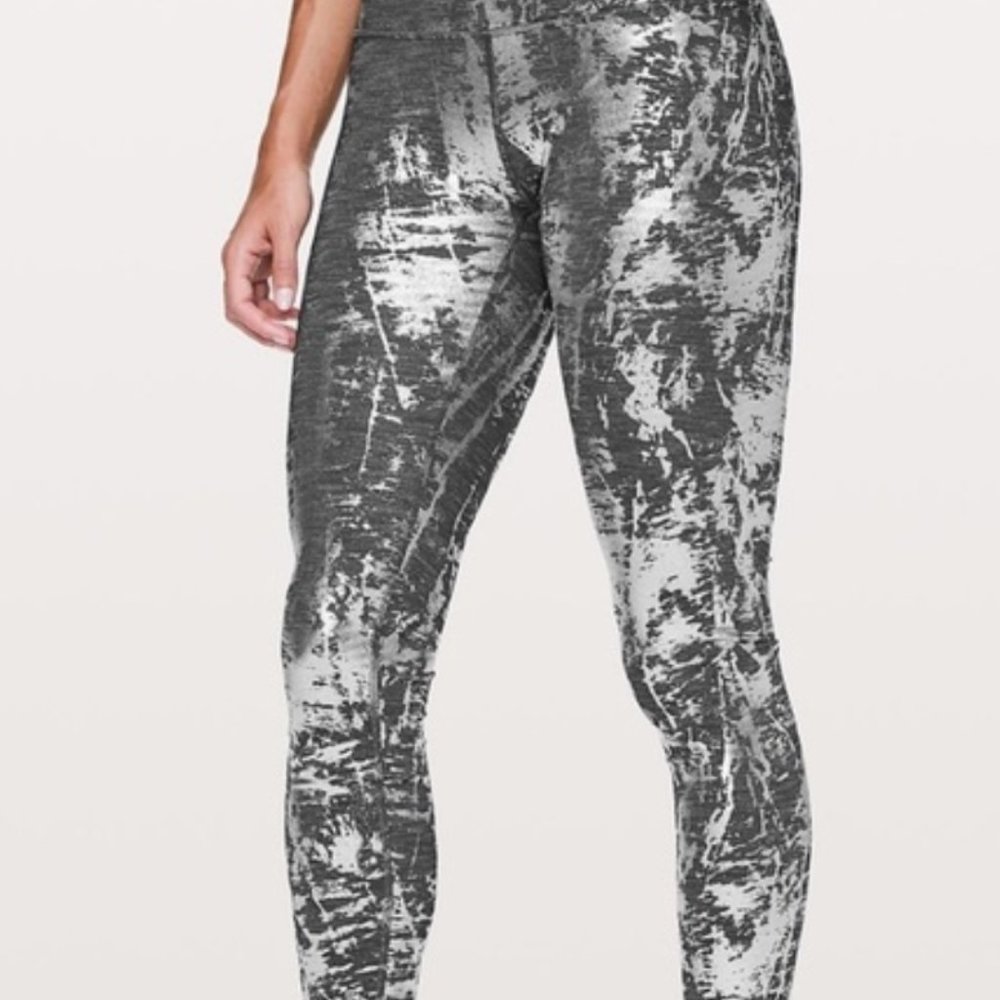 lululemon metallic foil leggings